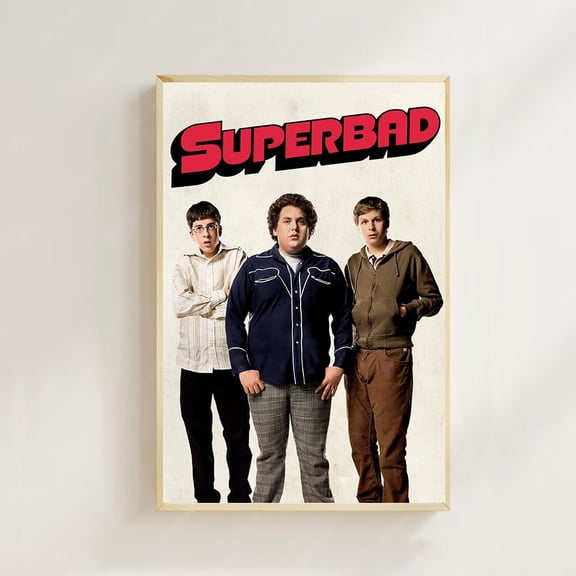 Superbad (2007) Movie Poster Art Prints, Home Decor, Vintage Movie Poster, Art Poster Unframed