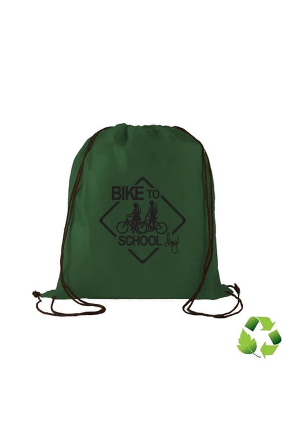 line QSB69 Hunter Green Drawstring Backpack - Pack of 50