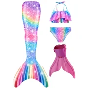Superband Mermaid Tails for Swimming with Monofin Girls Mermaid Tail Swimsuit for Kids Mermaid Tail Bathing Suit