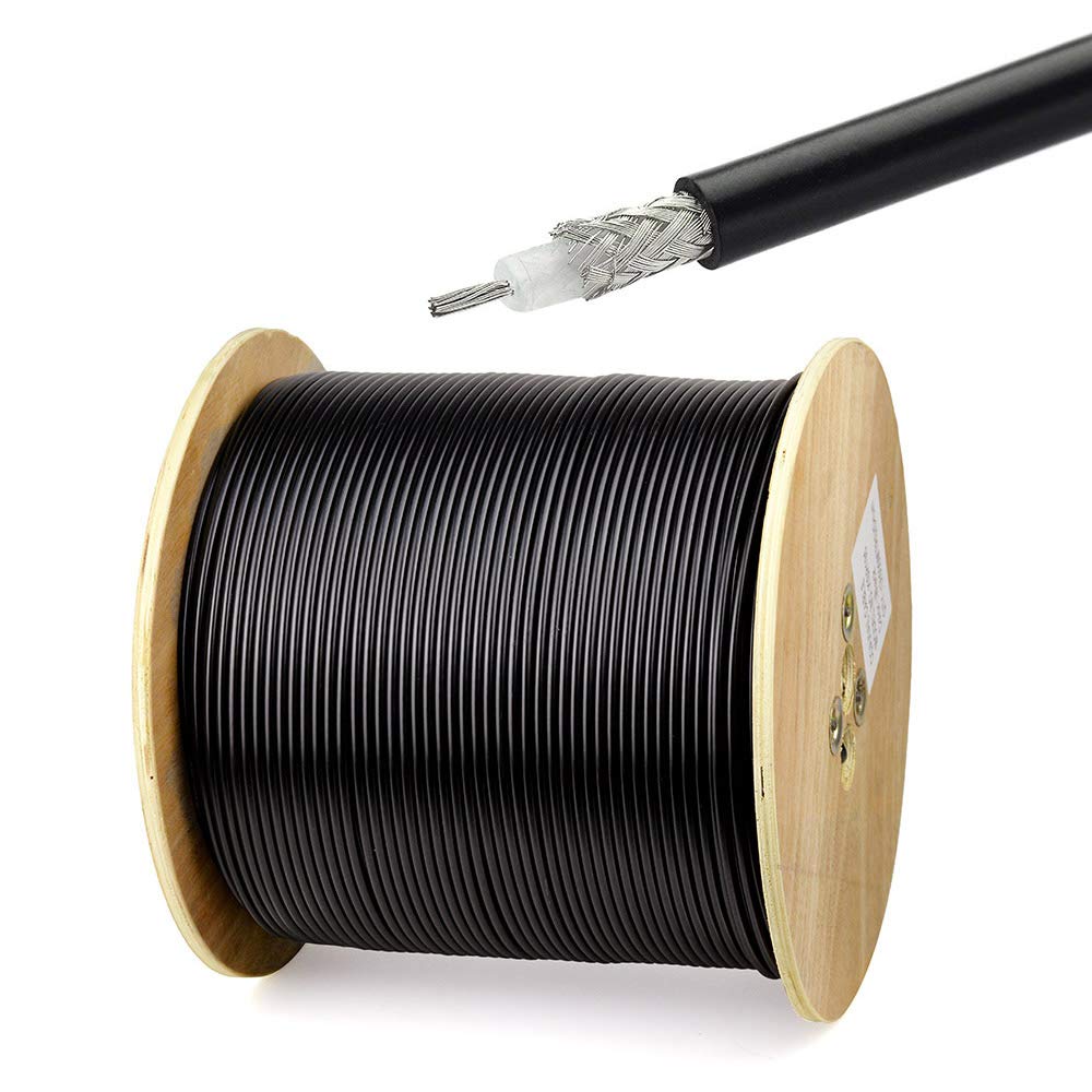 Superbat Câble Rallonge SMA ALSR100 1m - Faible Perte 50 Ohm - Pour Antenne 4G LTE, WiFi, GPS, Routeur