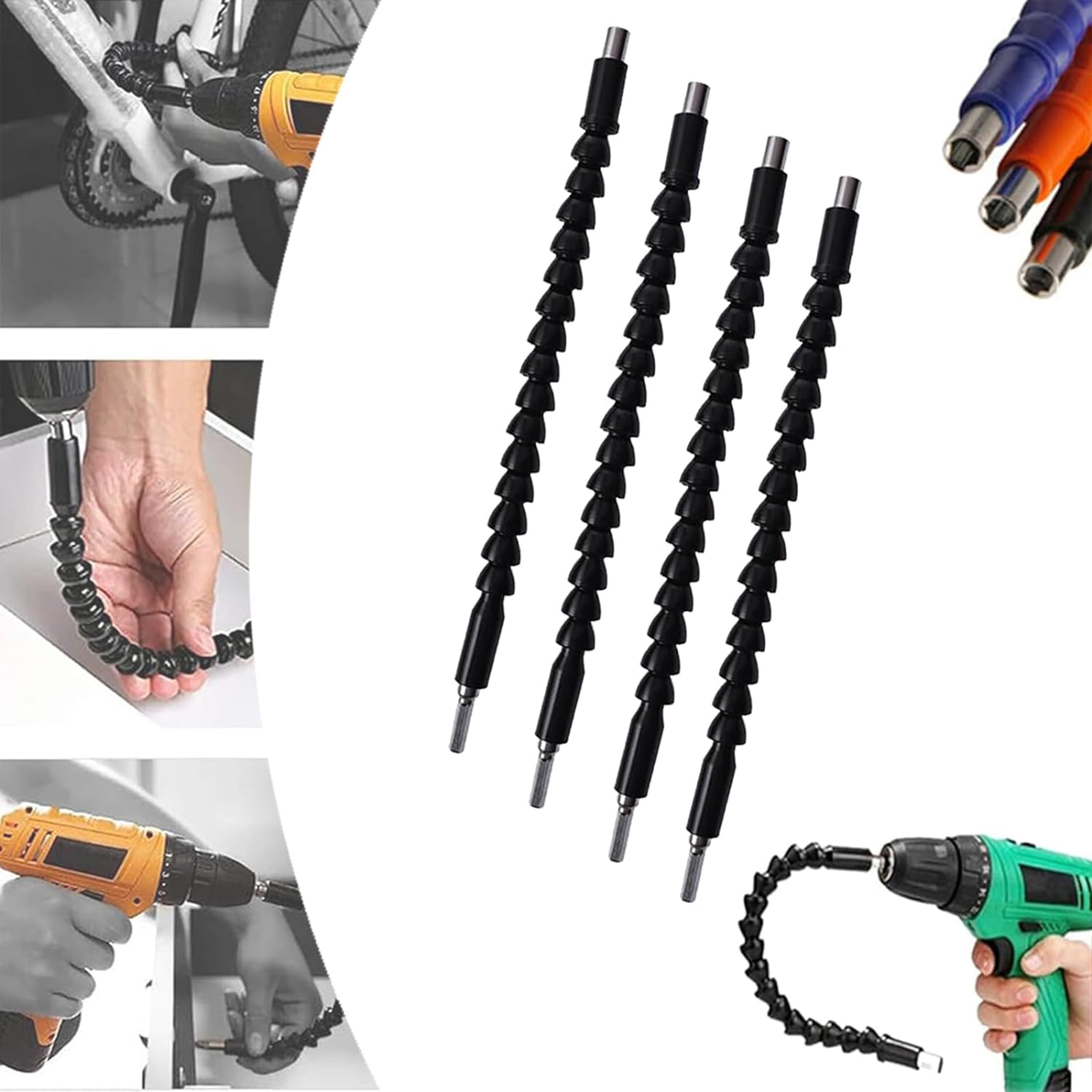 Superbit Screwdriver Flexible Flexible Drill Bit Extension, Bendable