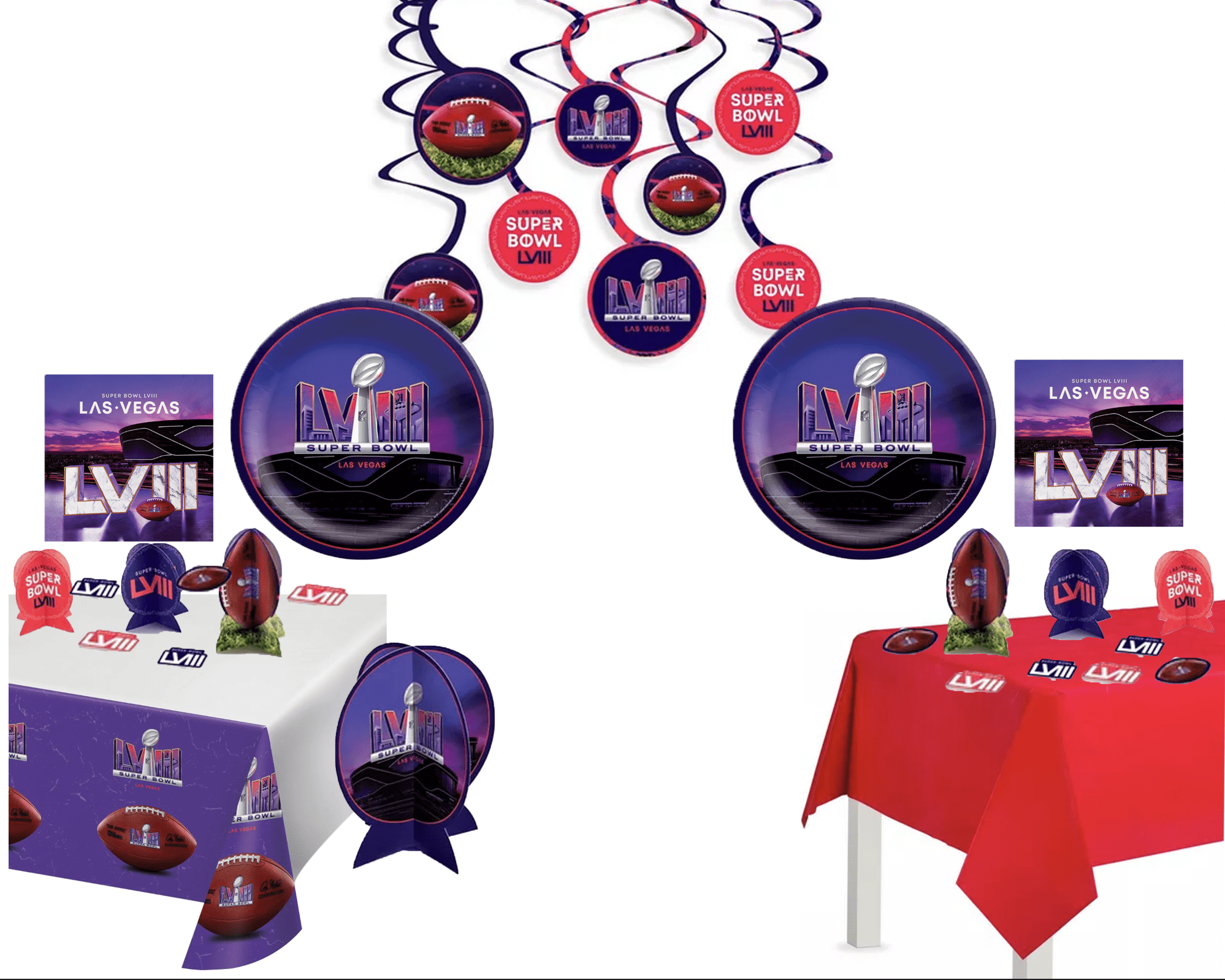 Superbowl2024 Party Pack For 40 guest With Party Decorations And Table