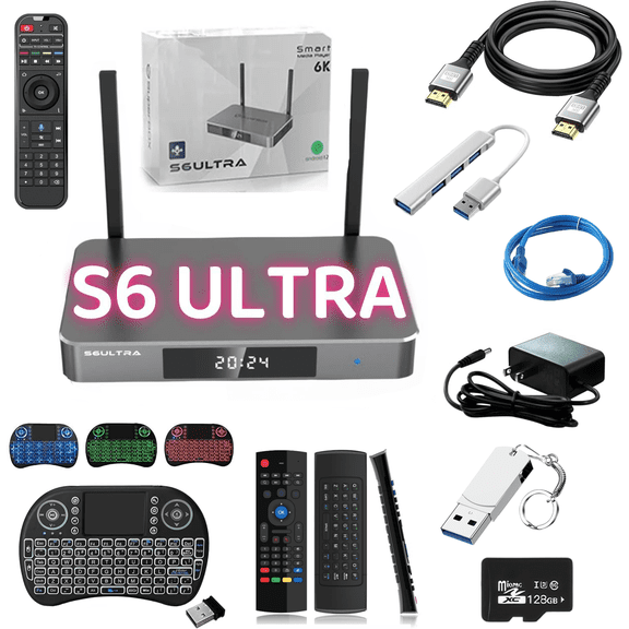Superbox 2025 Latest Version S6 Ultra - 128GB Storage, Multi-Accessory Bundle