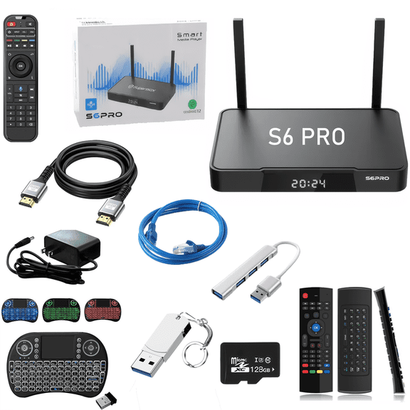 Superbox 2025 New S6 PRO Bundle Box Edition with Remote Control Voice Command