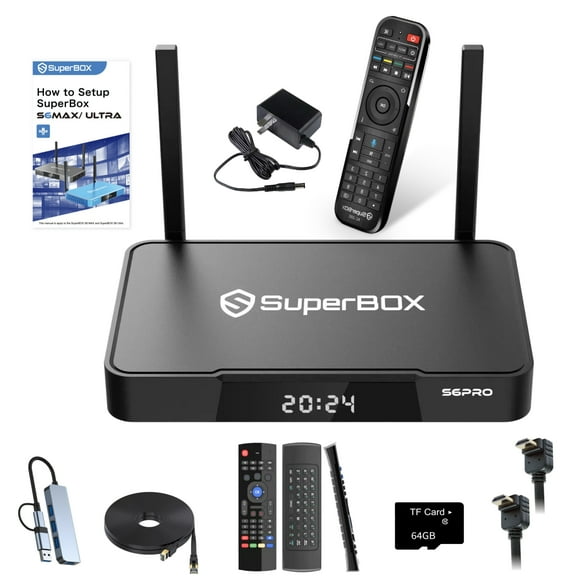 Superbox New Version S6 Pro Playback Device for Smart Home, 6K HD, Time Shift,Smart Voice Remote Control,Super Box S6max