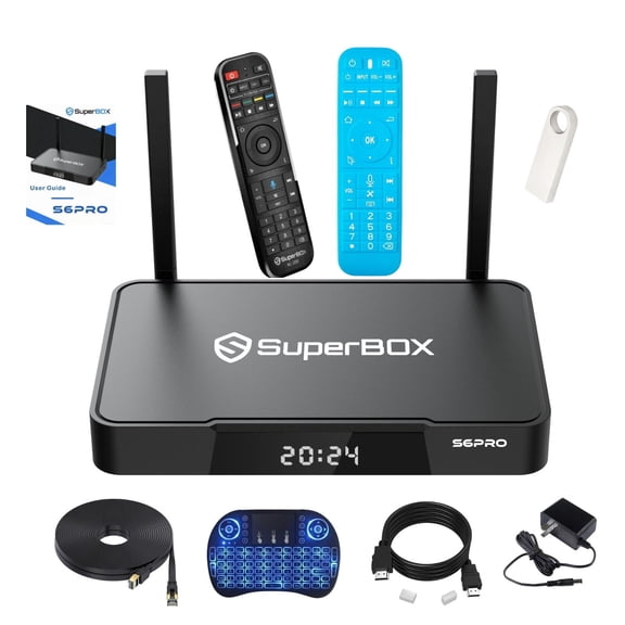 Superbox New Version S6 Pro Playback Device for Smart Home, 6K HD, Time Shift,Smart Voice Remote Control,Super Box S6max
