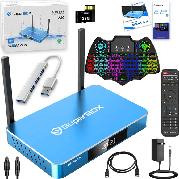 Superbox S5 Max 2025 Smarbox 4G & 64G Storage with Upgraded Voice Remote, Easy Setup