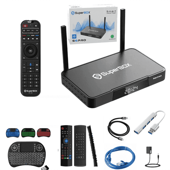 Superbox S6 Pro 2025 Smart TV Box Android 12 Smart Super Box S6pro 6k Ultra HD with Voice Control & Detailed Install Instructions