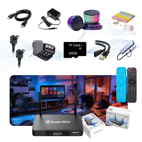 Superbox S6 Pro for Android TV Black 32GB Supports projectors and game controllers