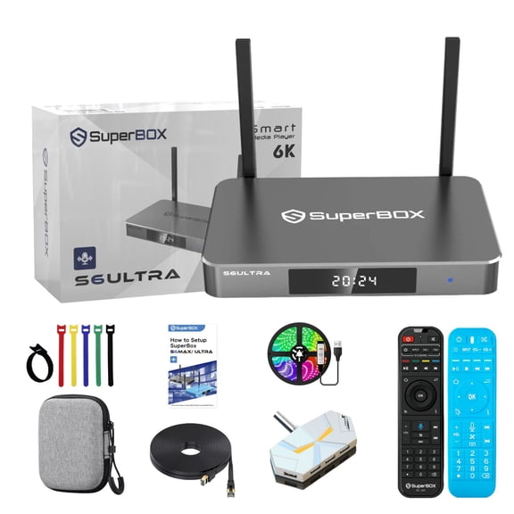 Superbox S6 Ultra 128GB Rom Andtoid Smart Device for TV/Display Screen/Projector, Quickly Download Various Software&Videos