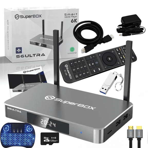 Superbox S6 Ultra Version Voice Control,6K HDMI,4GB RAM, 128GB Storage,WiFi6