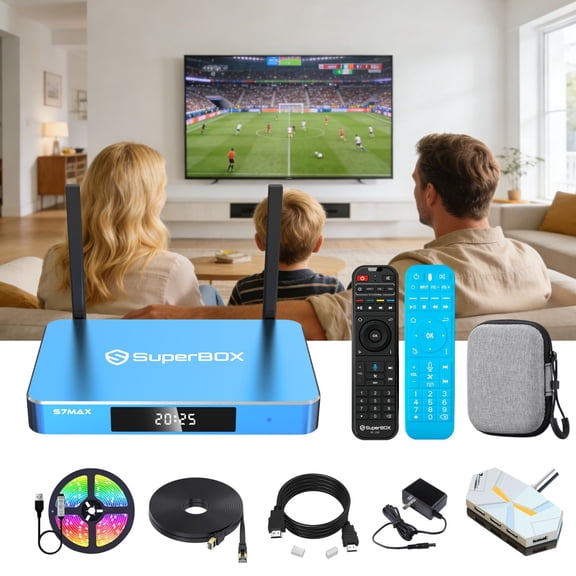 Superbox-S7-MAX 64GB Android TV Box,6k/Time-shift/Type-C Power Port/Bluetooth Voice Remote Control