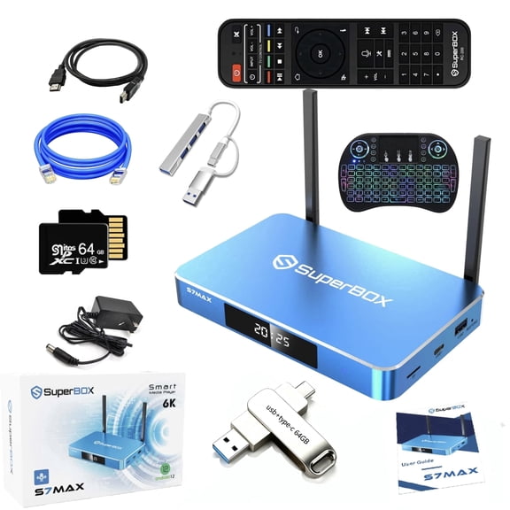 Superbox S7 Max Latest Version Full Load Smart Tv Box Easy Setup Guide 4GB Ram 64GB Comes With A Complete Set Of Multifunctional Bundled Kits