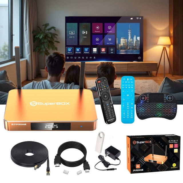 Superbox S7 Prime TV Box New Upgrade, 6K/128GB/Yellow,Support ...