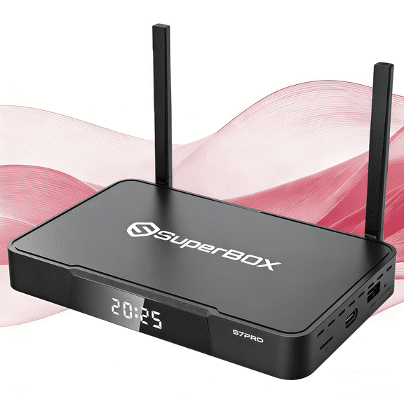 Superbox S7 Pro 2026 Smart TV Box, 4GB+32GB, Dual Band WiFi, Time Shift, Parental Controls, Voice Remote Included, Easy Setup
