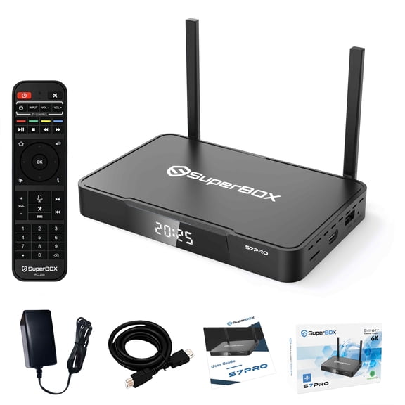 Superbox S7 Pro Latest Version 2026 | 7-Day Time Shift | Parental Control Time | 4GB+32GB Smart Box | 6K Android TV Box with Voice Remote | Superbox S6 Pro 2025 Upgrade