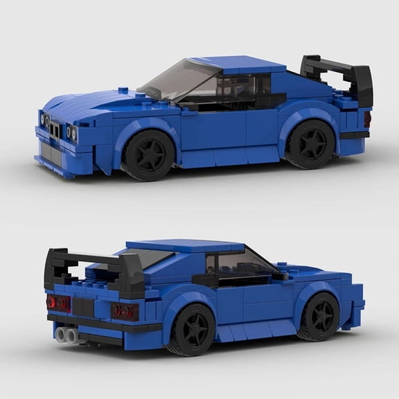 Supercar City Speed Champions Car Racing Building Blocks MOC E36 Blue Racers World Famous Vehicle Technique Bricks Kids Toy Gift