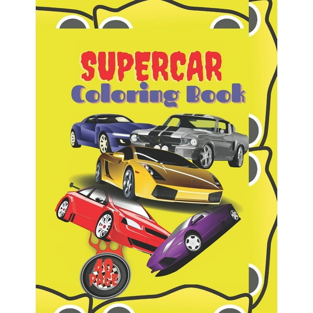 Supercar Coloring Book : A Collection Of Classic and Modern Car For ...