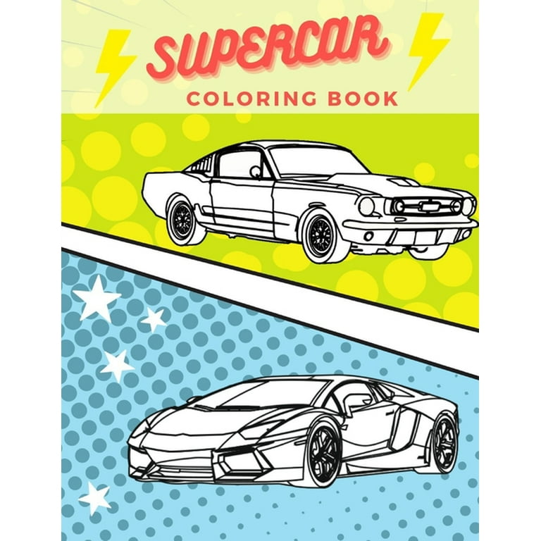 Supercar Coloring Book : Unique Collection Of Exotic Sport