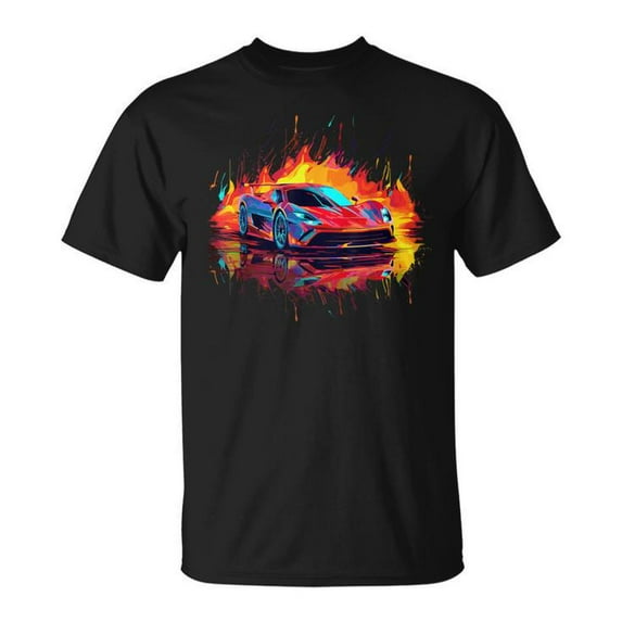 Supercar Exotic Sports Car Concept Poster Style Boys Graphic T-Shirt, High-Performance Vehicle Design, Cool Automotive Enthusiast Tee for Kids, Modern Racing and Speed Graphic Shirt