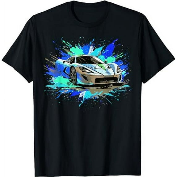 Supercar Exotic Sports Car Concept Poster Style Boys Graphic T-Shirt