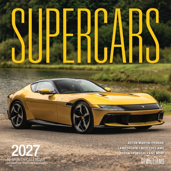 Supercars 2027: 16-Month Calendar--September 2026 Through December 2027, (Paperback)