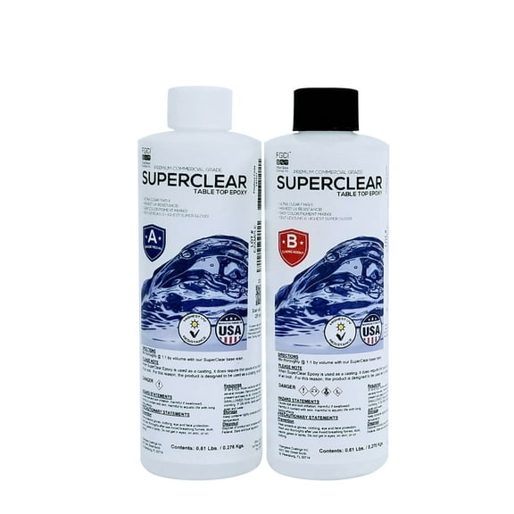 Superclear High Gloss Table Top Epoxy - 1 Pint Kit