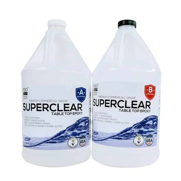 Superclear High Gloss Table Top Epoxy - 2 Gallon Kit