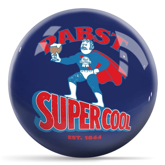 Supercool Bowling Ball (Pabst Blue Ribbon) - Blue 10lbs