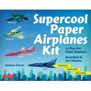 Supercool Paper Airplanes Kit: 12 Pop-Out Paper Airplanes Assembled in about a Minute: Kit Includes Instruction Book, Pre-Printed Planes and Catapult Launcher (Hardcover)