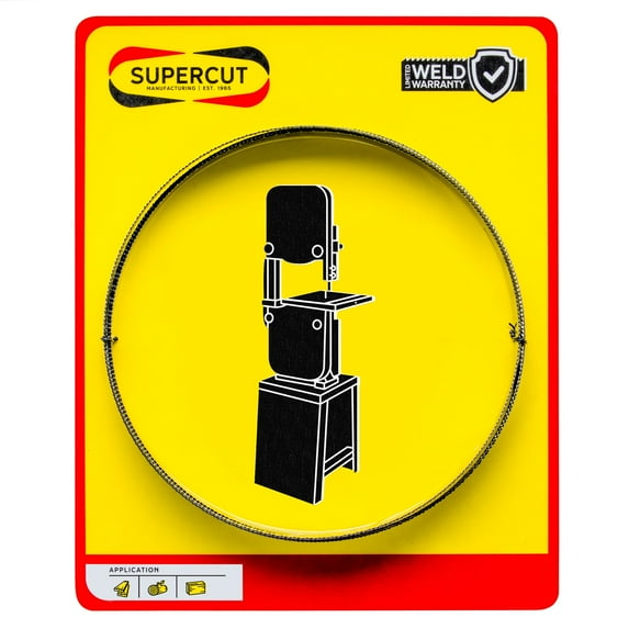 Supercut 93 1/2-inch x 3/16-inch x .025 x 4 TPI Carbon Tool Steel Bandsaw Blade (USA Made) for cutting wood, non-ferrous metals, and other materials