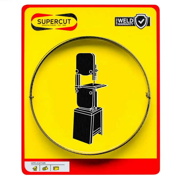 Supercut Made in USA Band Saw Blade 93 1/2-inch X 1/2-inch X .025-inch, 3 TPI Carbide Infused Blade for Cutting Wood Materials