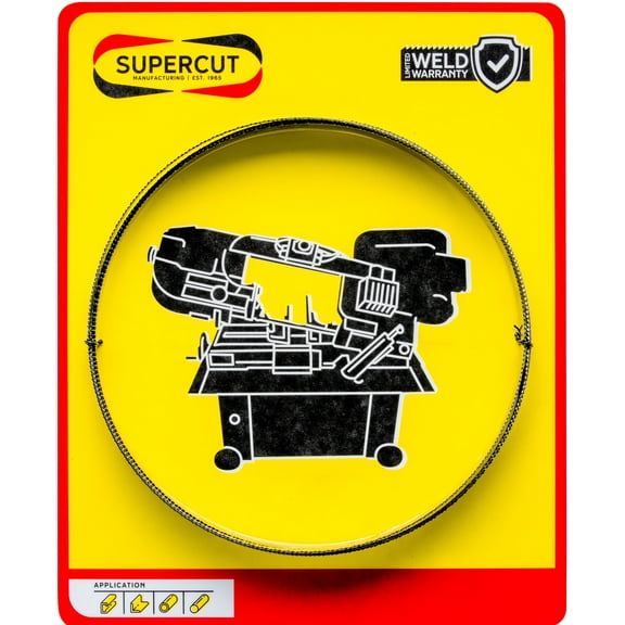 Supercut Made in the USA Bandsaw Blade 85-inch x 3/4-inch x .032 x 10 TPI Carbon Tool Steel for cutting mild steel, other materials