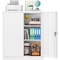 Superday Locking Garage Storage Cabinet, Metal Storage Cabinet with Doors and Adjustable Shelves, Steel Lockable Cabinets, Tool Cabinets for Home Office Garage School