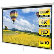 Superdeal Wall Mount 100 Auto-Lock Projector Screen, Matte White