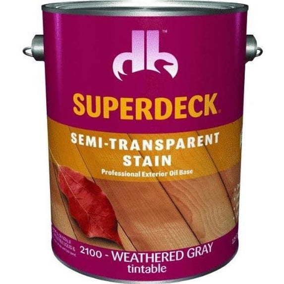 Superdeck Semi-Transparent Satin Weathered Gray Oil-Based Wood Stain 1 gal
