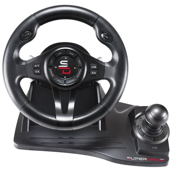Subsonic - Superdrive GS550 Steering Wheel, 270 Rotation, with Pedals, Paddle Shifter and Vibration. Compatible Switch 2 / Switch, PS4, Xbox One, xbox Series x/S, PC  Black