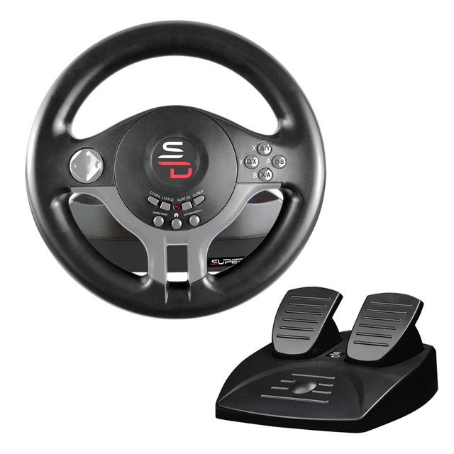 Superdrive SV250 Racing steering wheel with pedals and gearshift