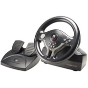 Subsonic - Superdrive SV250 Steering Wheel, 180  rotation, with pedals and Paddle Shifters. Compatible Switch 2 / Switch, PS4, PC, and Xbox   Black