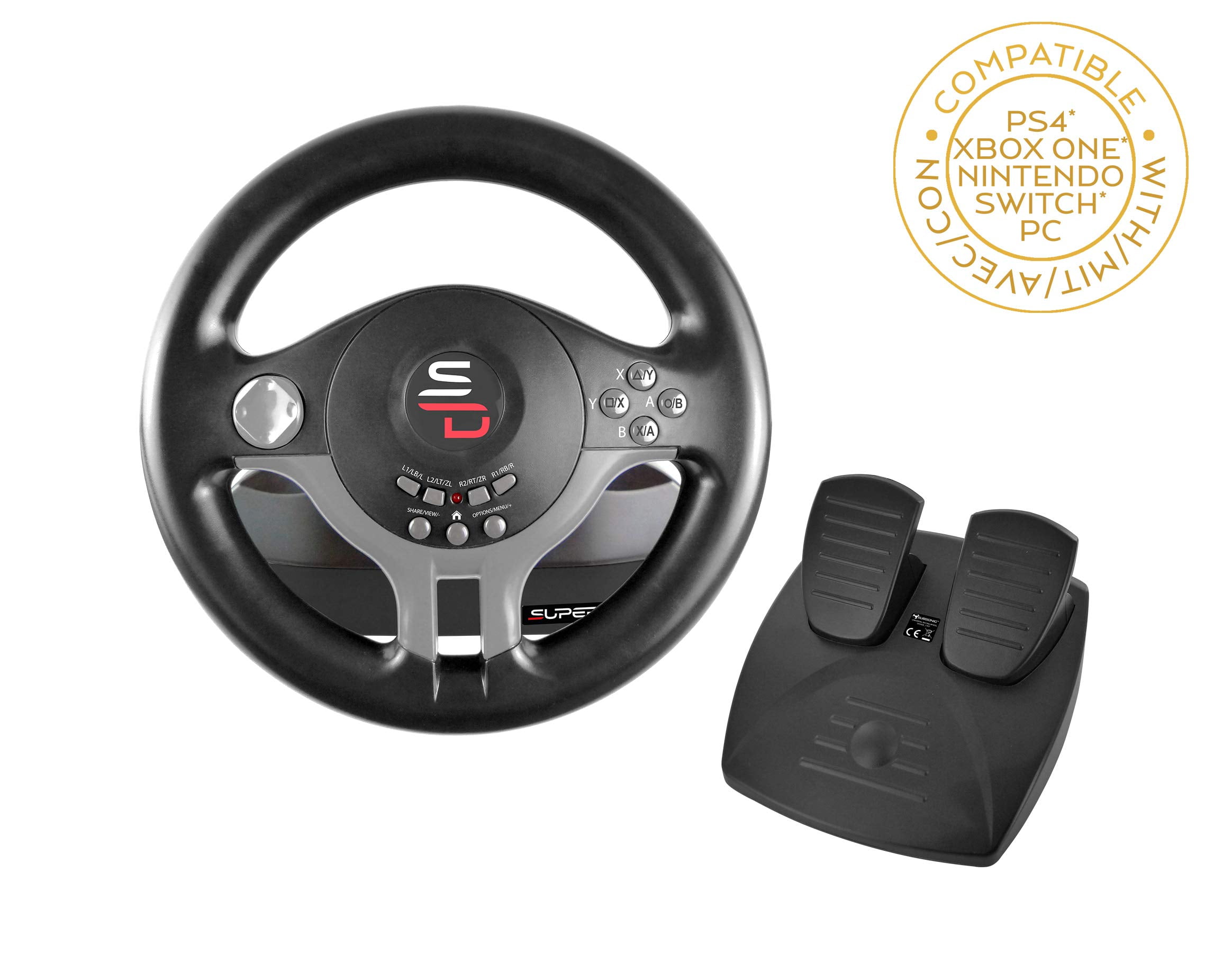 2,500円お安く!◎New!◎Volan SPEED FLEX 1◎7inch Superdrive SV250 Racing Wheel with Pedals for PS4, Xbox One