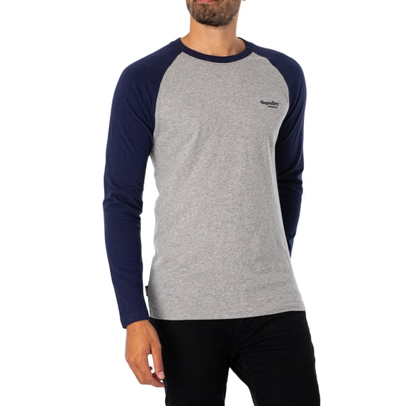 Superdry Essential Baseball Longsleeved T-Shirt, Grey