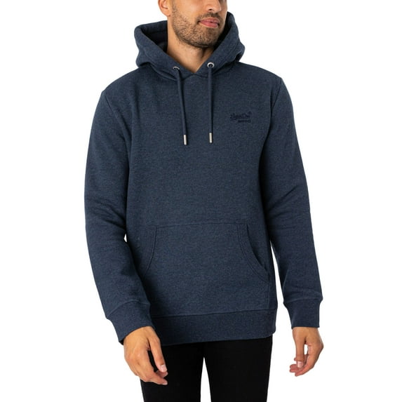 Superdry Essential Logo Pullover Hoodie, Blue