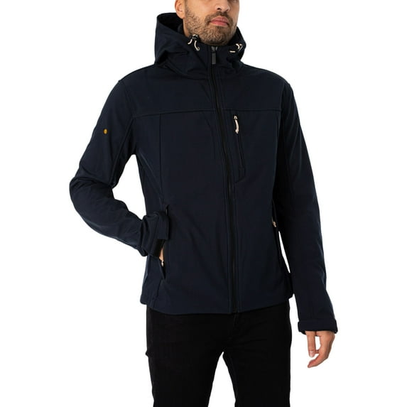 Superdry Hooded Soft Shell Trekker Jacket, Blue