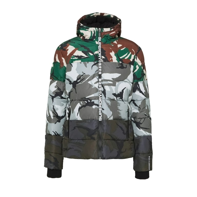 Camo mix sports puffer jacket sale