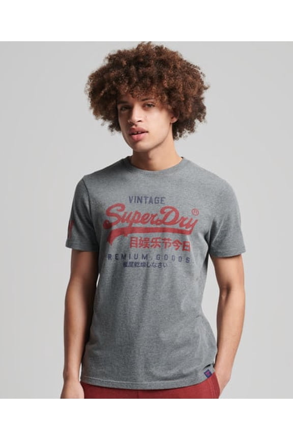 Mens Classic Graphic Logo T-Shirt Grey Size XX-Large