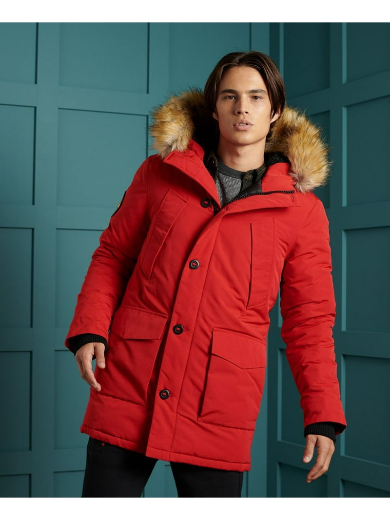 Superdry Mens Everest Parka Jacket RED-S
