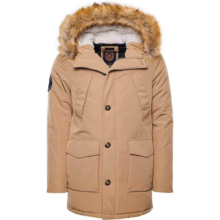 Tan parka jacket mens sale