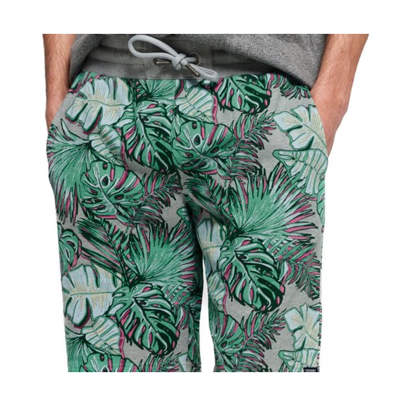 Superdry Mens Superdry AOP Washed Shorts, Grey Marl Tropical Palm, L