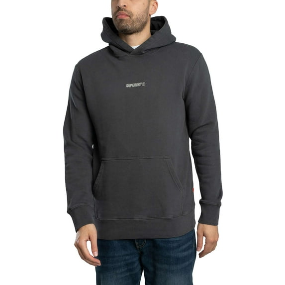 Superdry Micro Logo Pullover Hoodie, Black
