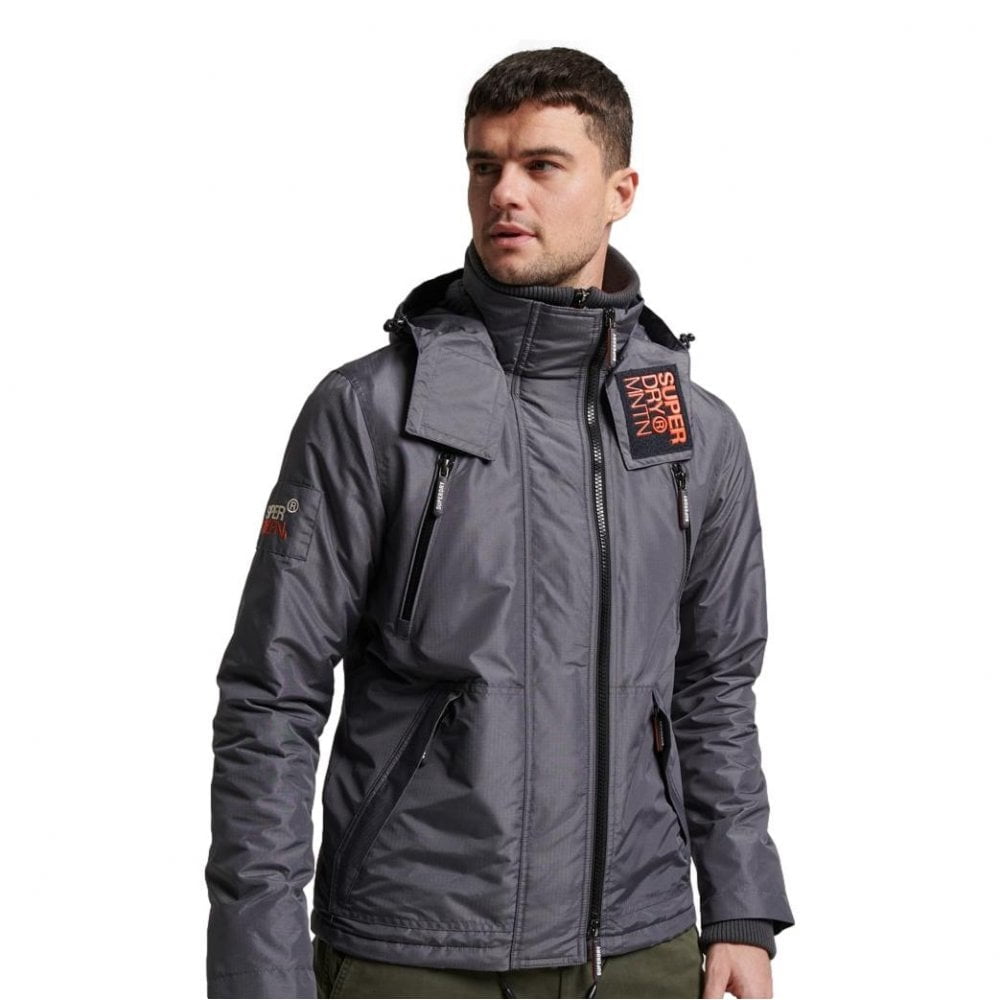 Superdry Mountain Windcheater Jacket Charcoal